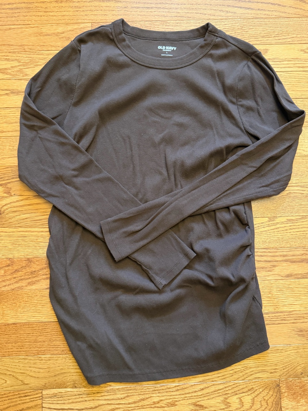 Old Navy Women’s Maternity Brown Crew Neck Long Sleeve Tee L